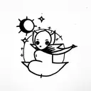 little prince tattoo design idea
