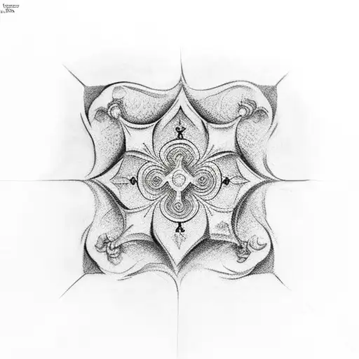 simple renaissance ceiling  tattoo design idea
