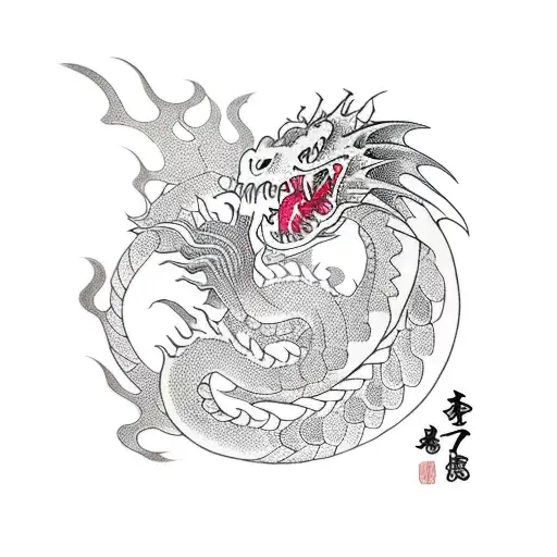 baby dragon tattoo design idea