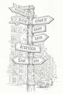 street sign tattoo design idea