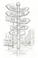 street sign tattoo design idea