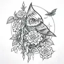 loneliness tattoo design idea