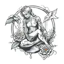 loneliness tattoo design idea