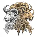 combine leo and aries tattoo design tattoo design idea