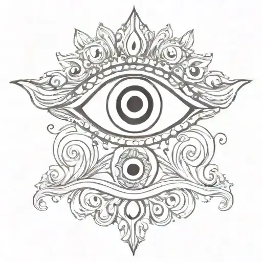 Evil Eye tattoo design idea