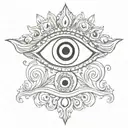 Evil Eye tattoo design idea