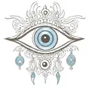 Evil Eye tattoo design idea