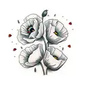 red poppies with words lest we forget tattoo design idea
