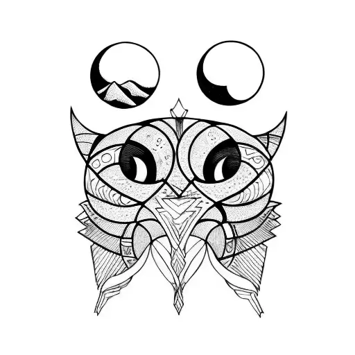 Sun and Moon tattoo design idea