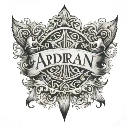 adrian name tattoo design idea
