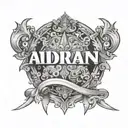 adrian name tattoo design idea