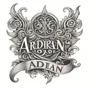 adrian name tattoo design idea