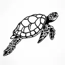 sea turtle tattoo design idea