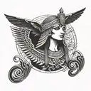 The goddess Isis tattoo design idea