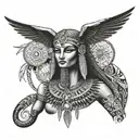 The goddess Isis tattoo design idea