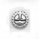 basketball smiley face tattoo design idea