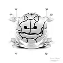 basketball smiley face tattoo design idea