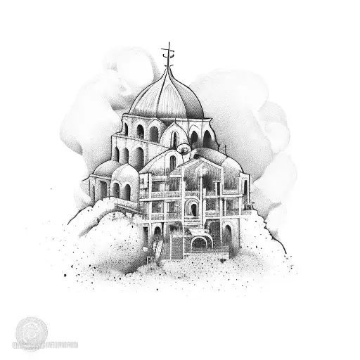 rio de janeiro with favela and criminald tattoo design idea