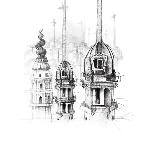 rio de janeiro with favela and criminal tattoo design idea