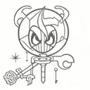 Hazbin Hotel Key tattoo design idea