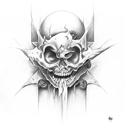 souls and bodies falling to the underworld  tattoo design idea