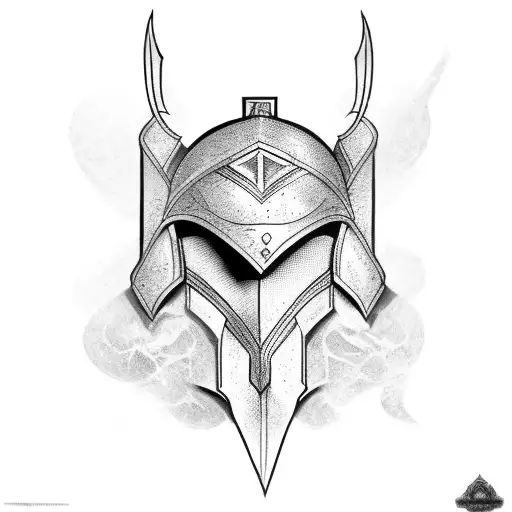 hussar helmet  tattoo design idea