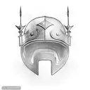 hussar helmet  tattoo design idea