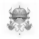 hussar helmet  tattoo design idea