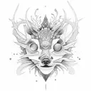 A customer service representative transformed into a nature spirit tattoo design idea