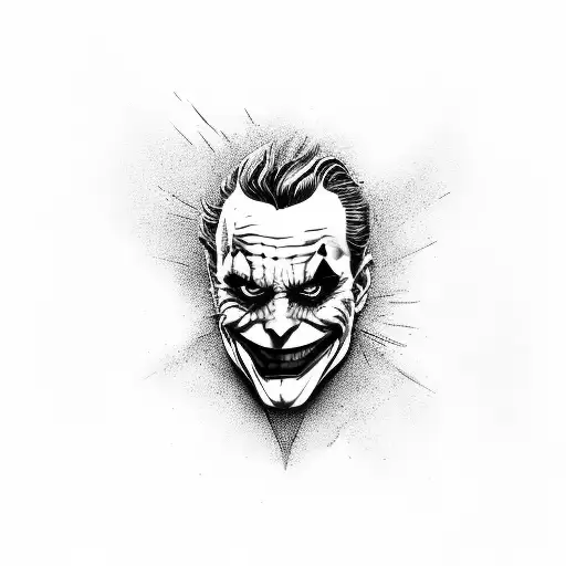 the joker full body  tattoo design idea