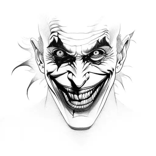 the joker saying ha ha tattoo design idea