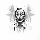 the joker full body  tattoo design idea