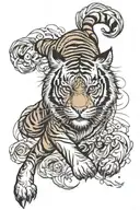 Tiger full body tattoo design idea