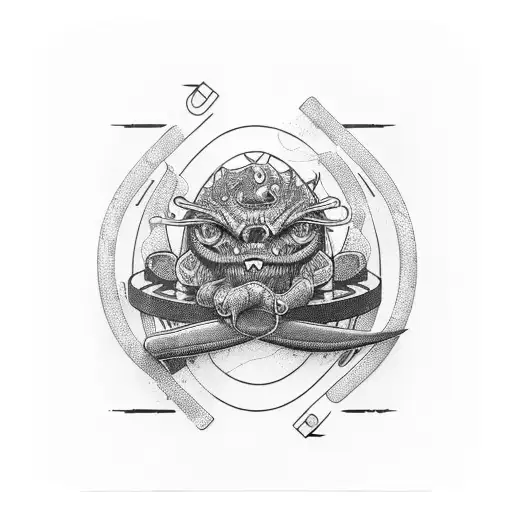 straight flush cards  tools car parts fishing tattoo design idea