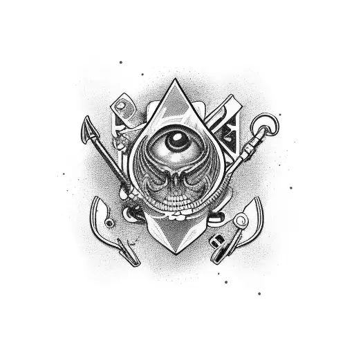 straight flush cards  tools car parts fishing tattoo design idea