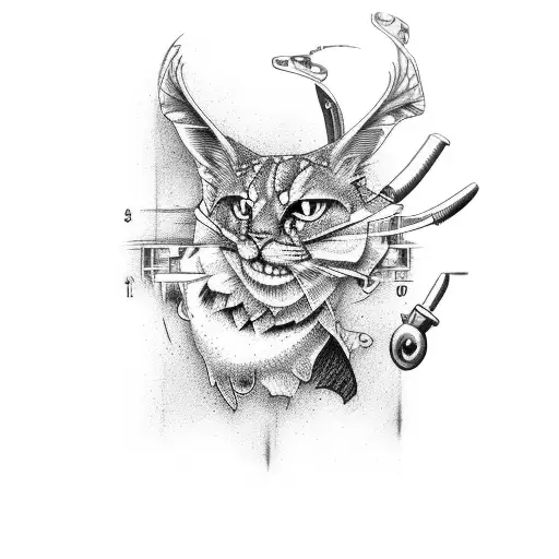 straight flush, tools, car parts, fishing tattoo design idea