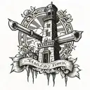bostom pilgrim monument tattoo design idea