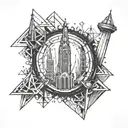 bostom pilgrim monument tattoo design idea