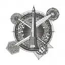 bostom pilgrim monument tattoo design idea