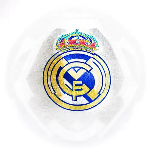 Real Madrid crest with a football tattoo design idea