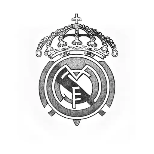 real madrid logo black png