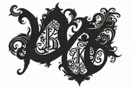 1. Gothic Initials: The letters “K.D.K” can be in a Gothic font, with an ornate, intricate, and elegant style. These ini tattoo design idea