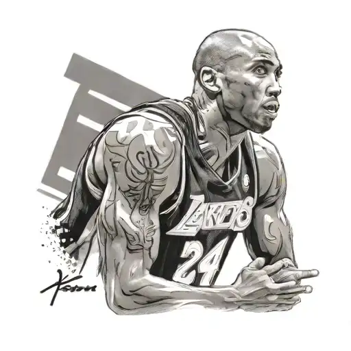 Kobe Bryant's jersey number tattoo design idea