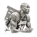 Kobe Bryant's jersey number tattoo design idea
