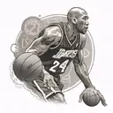 Kobe Bryant's jersey number tattoo design idea