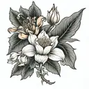 may June September November December birth flowers tattoo design idea