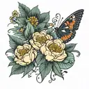 may June September November December birth flowers tattoo design idea
