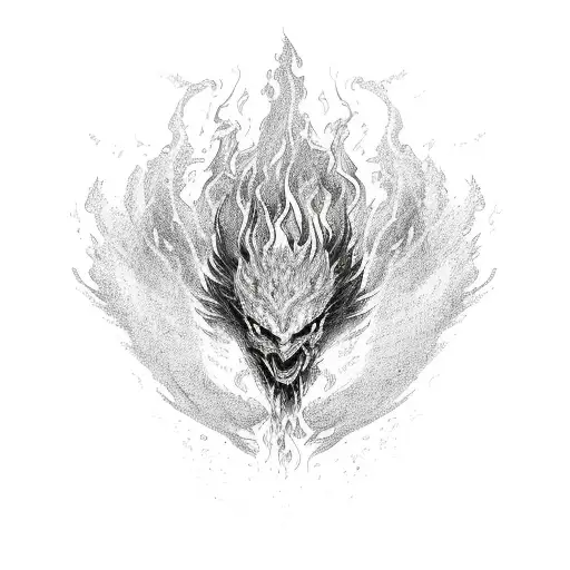 hydrologic, tearing skin, phoenix rising, fire tattoo design idea
