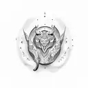 Cursive M tattoo design idea