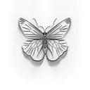  a Minimalist Fine LINE tattoo of a butterfly written purpose in a legible and elegant script. let it be delicate tattoo design idea